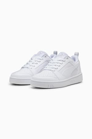 Rebound V6 Lo Youth Sneakers, PUMA White-Cool Light Gray, extralarge-GBR