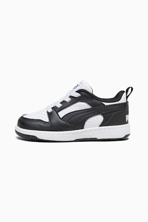 Rebound V6 Lo Toddlers' Sneakers, PUMA White-PUMA Black, extralarge-GBR