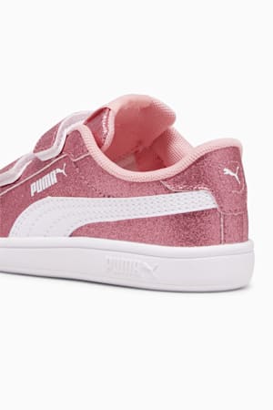 PUMA Smash 3.0 Glitz Glam Toddlers' Sneakers, Peach Smoothie-PUMA White, extralarge-GBR