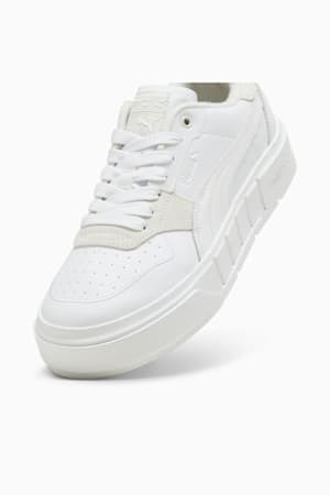 PUMA Cali Court PureLuxe Women's Sneakers, PUMA White-Vapor Gray, extralarge-GBR