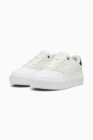 PUMA Cali Court PureLuxe Women's Sneakers, PUMA Black-Warm White, extralarge-GBR