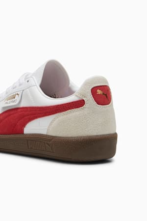 Palermo Leather Sneakers Unisex, PUMA White-Vapor Gray-Club Red, extralarge-GBR