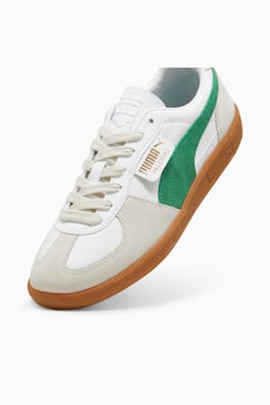 Palermo Leather Sneakers Unisex, PUMA White-Vapor Gray-Archive Green, extralarge-GBR