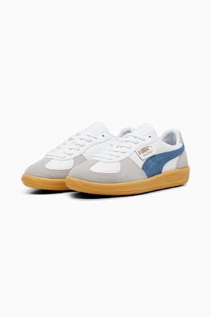 Palermo Leather Sneakers Unisex, PUMA White-Blue Horizon-Gum, extralarge-GBR