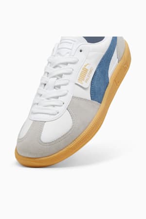 Palermo Leather Sneakers Unisex, PUMA White-Blue Horizon-Gum, extralarge-GBR