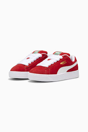 Suede XL Youth Sneakers, For All Time Red-PUMA White, extralarge-GBR