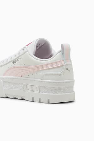 Mayze Leather Piping Sneakers Youth, PUMA White-Whisp Of Pink-Dewdrop, extralarge-GBR