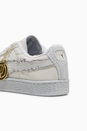 PUMA x ONE PIECE Suede Straw Hat Luffy Sneakers Youth, Feather Gray-Platinum Gray, extralarge-GBR