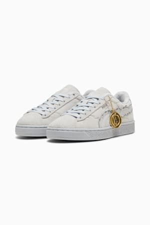 PUMA x ONE PIECE Suede Straw Hat Luffy Sneakers Youth, Feather Gray-Platinum Gray, extralarge-GBR