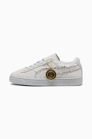 PUMA x ONE PIECE Suede Straw Hat Luffy Sneakers Youth, Feather Gray-Platinum Gray, extralarge-GBR