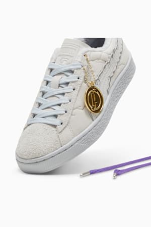 PUMA x ONE PIECE Suede Straw Hat Luffy Sneakers Youth, Feather Gray-Platinum Gray, extralarge-GBR