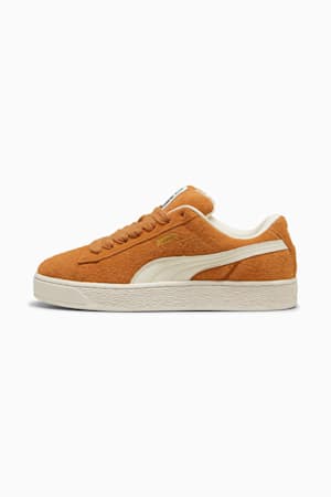 Suede XL Hairy Sneakers, Caramel Latte-Frosted Ivory, extralarge-GBR