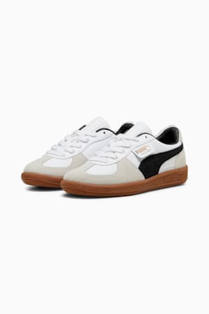 Palermo Leather Sneakers Youth, PUMA White-Vapor Gray-Gum, extralarge-GBR