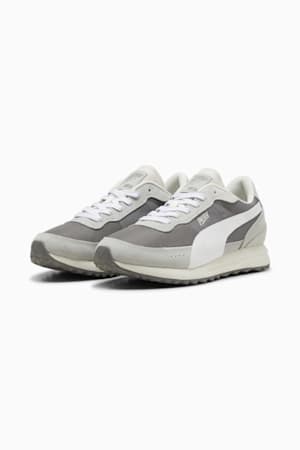 Road Rider Suede Sneakers, Cast Iron-PUMA White, extralarge-GBR