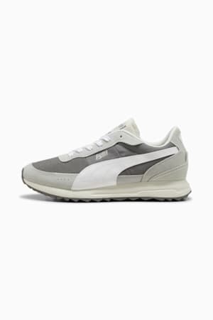 Road Rider Suede Sneakers, Cast Iron-PUMA White, extralarge-GBR