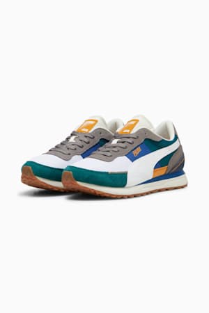Road Rider Suede Sneakers, PUMA White-Varsity Green, extralarge-GBR