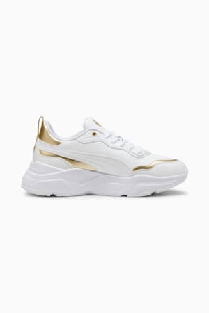 Cassia Rose Metallic Dream Sneakers Women, PUMA White-PUMA Gold-Matte Puma Gold, extralarge-GBR