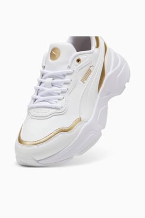 Cassia Rose Metallic Dream Sneakers Women, PUMA White-PUMA Gold-Matte Puma Gold, extralarge-GBR