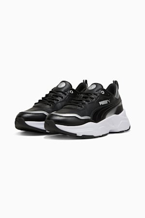 Cassia Rose Metallic Dream Sneakers Women, PUMA Black-PUMA Silver-Matte Silver-PUMA White, extralarge-GBR