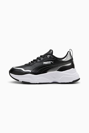 Cassia Rose Metallic Dream Sneakers Women, PUMA Black-PUMA Silver-Matte Silver-PUMA White, extralarge-GBR