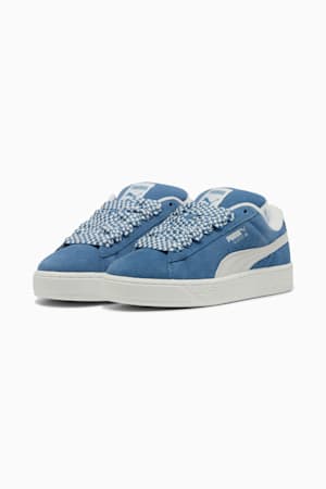 Suede XL Lace Sneakers Women, Blue Horizon-PUMA White, extralarge-GBR