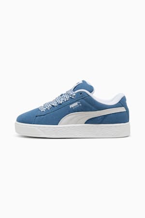 Suede XL Lace Sneakers Women, Blue Horizon-PUMA White, extralarge-GBR