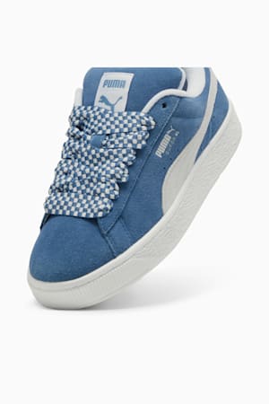 Suede XL Lace Sneakers Women, Blue Horizon-PUMA White, extralarge-GBR