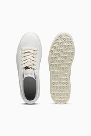 Clyde Leather Sneakers Unisex, PUMA White-Silver Mist-Frosted Ivory, extralarge-GBR