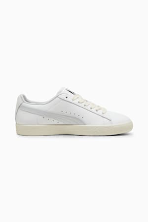 Clyde Leather Sneakers Unisex, PUMA White-Silver Mist-Frosted Ivory, extralarge-GBR