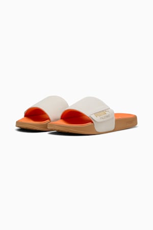 Leadcat 2.0 Palermo Foil Slides Unisex, Warm White-PUMA Gold-Gum, extralarge-GBR