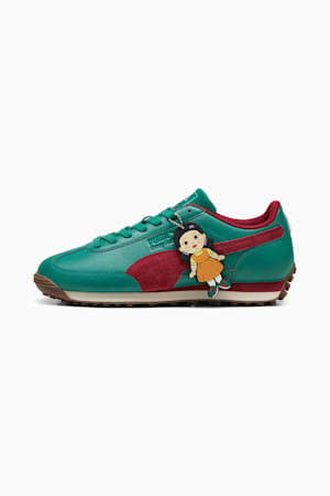Puma red shoes zip store