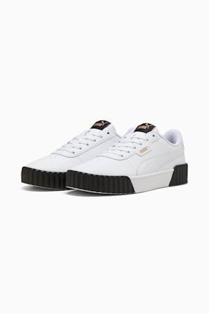 Carina 3.0 Sneakers Women, PUMA White-PUMA Gold-PUMA Black, extralarge-GBR