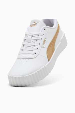 Carina 3.0 Aqua Metallics Sneakers Women, PUMA White-Light Sand-PUMA Gold, extralarge-GBR