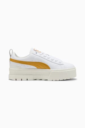 Mayze Lux Sneakers Women, PUMA White-Archive Gold, extralarge-GBR