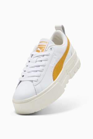 Mayze Lux Sneakers Women, PUMA White-Archive Gold, extralarge-GBR