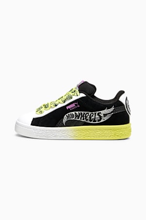 PUMA x HOT WHEELS™ Suede XL Sneakers Kids, PUMA Black-PUMA White-Lemon Sherbert, extralarge-GBR