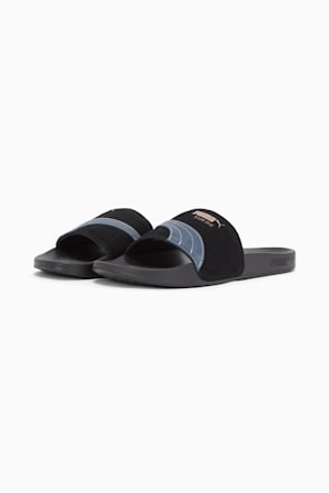 PUMA x DAVIDO Leadcat 2.0 Suede Slides Unisex, PUMA Black-Club Navy-Rose Gold, extralarge-GBR