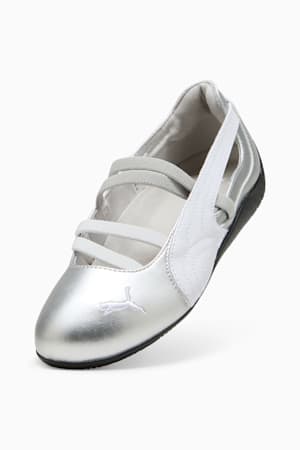 Speedcat Ballet Metallic Shoes Women, PUMA Silver-PUMA White, extralarge-GBR