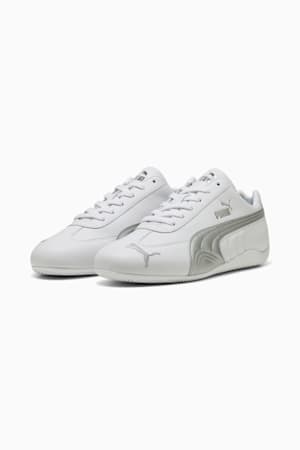 Speedcat Leather Sneakers Unisex, PUMA White-PUMA Silver, extralarge-GBR
