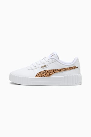 Carina 3.0 Animal Sneakers Youth, PUMA White-Light Sand-PUMA Gold, extralarge-GBR