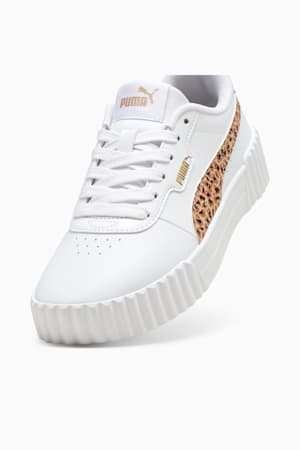 Carina 3.0 Animal Sneakers Youth, PUMA White-Light Sand-PUMA Gold, extralarge-GBR
