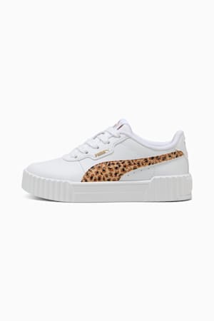 Carina 3.0 Animal Sneakers Kids, PUMA White-Light Sand-PUMA Gold, extralarge-GBR