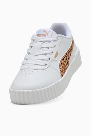 Carina 3.0 Animal Sneakers Kids, PUMA White-Light Sand-PUMA Gold, extralarge-GBR