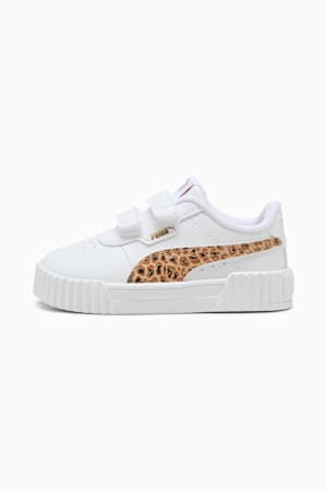 Carina 3.0 Animal Sneakers Toddler, PUMA White-Light Sand-PUMA Gold, extralarge-GBR