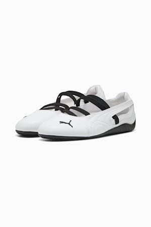 Speedcat Ballet Leather Shoes Women, PUMA White-PUMA White-PUMA Black, extralarge-GBR