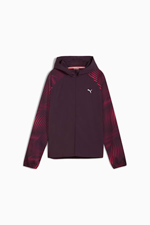 Favourite Velocity Printed Woven Running Jacket Women, Midnight Plum-AOP, extralarge-GBR