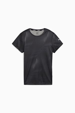 Run Favorite Women's Tee, PUMA Black-AH24 AOP, extralarge-GBR