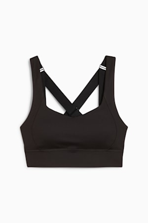 Puma gold logo cross back bra top