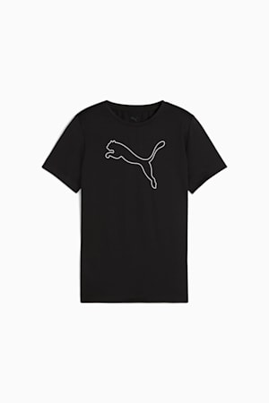 Train All Day Essentials Cat Logo Tee Youth, Puma Black, extralarge-GBR