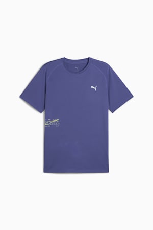 PUMA RUN Mesh Graphic Tee Men, Blue Crystal, extralarge-GBR